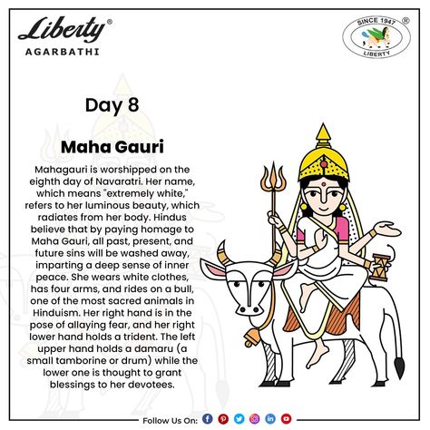 Navaratri Day 8 Mahagauri, Navratri 8th Day Devi, Navratri Day 8 Mahagauri, Mahagauri Devi Images, Day 7 Navratri Goddess, Day 8 Navratri Goddess, Navratri Day 1 To 9, Goddess Mahagauri, Navratri Day 8