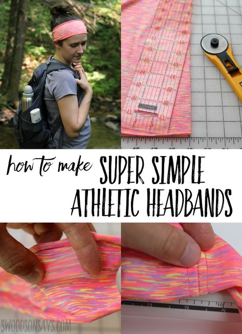 The easiest headband tutorial ever! 3 seams and you're done, click through and see how to sew this athletic headband. Perfect for hiking and working out - in a post sponsored by Tom's of Maine. #ad #sewing #sewingwithknits #sewingtutorials Sewing Headbands, Simple Headbands, Headband Tutorial, Athletic Headbands, Trendy Sewing, Beginner Sewing, Beginner Sewing Projects Easy, Fabric Headbands, Leftover Fabric