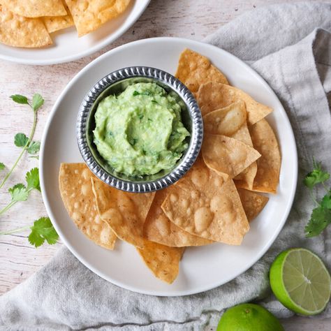 Creamy Avocado-Yogurt Dip with Tortilla Chips | Safeway Creamy Avocado Dip, Avocado Yogurt Dip, Tortillas Chips, Avocado Yogurt, Dip For Tortilla Chips, Tortilla Chip, Easy To Make Snacks, Apple Dump Cakes, Avocado Dip