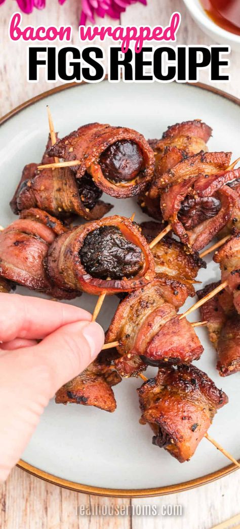 Bacon Wrapped Figs Appetizers, Figs Appetizer, Fig Appetizer Recipes, Bacon Wrapped Figs, Fig Appetizer, Bacon Recipes Appetizers, Best Christmas Appetizers, Molasses Recipes, Unique Appetizers