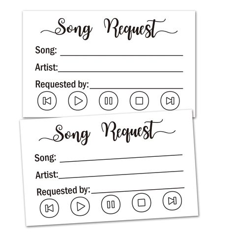 Song Request Cards, Wedding Song Request, Song Request, Honeymoon Fund, Easy Writing, Rsvp Postcard, Invitation Envelopes, Wedding Songs, Wedding Dj