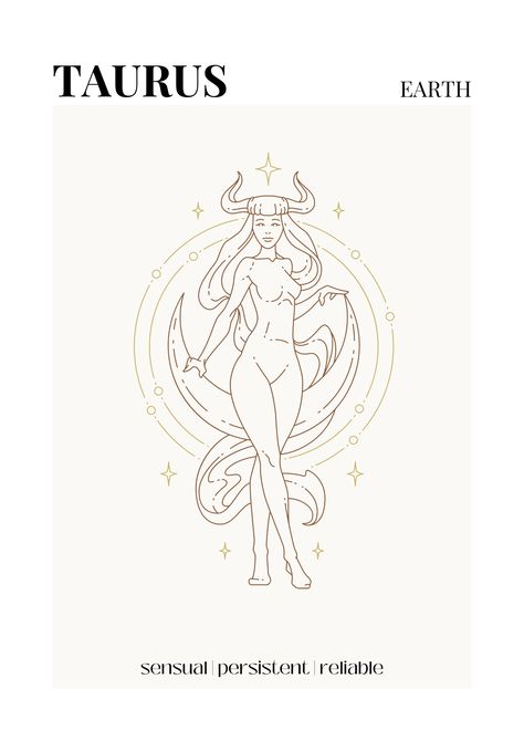 Witchy Taurus Tattoo, Brenda Tattoo, Taurus Fairy, Taurus Drawing, Taurus Design, Birthday Wallpapers, Taurus Wallpaper, Minimalist Tattoo Ideas, Unalome Tattoo