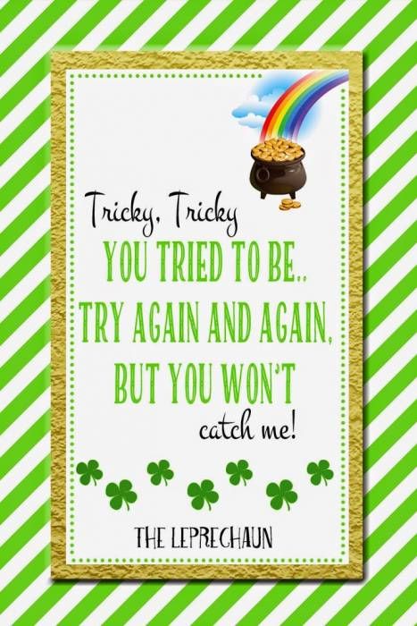 Printable Leprechaun Trap Letter Leprechaun Note, Leprechaun Trap Project, Leprechaun Tricks, St Patrick's Day Printables, St Patrick Day Treats, St Patricks Day Crafts, St Patties, Leprechaun Trap, St Patricks Day Crafts For Kids