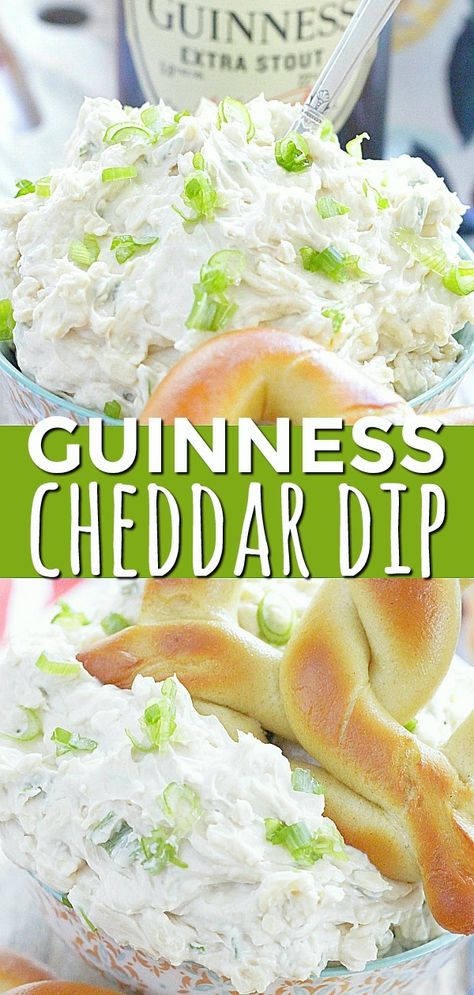 Irish Recipes Appetizers, Irish Appetizers, St Patrick's Day Appetizers, Guinness Recipes, St Patricks Food, St Patrick Day Snacks, Cheddar Dip, Irish Desserts, St Patricks Day Food