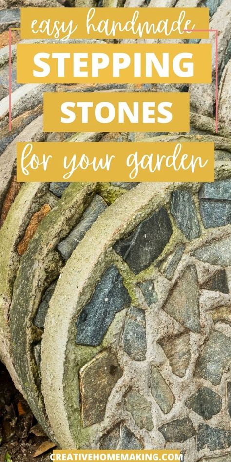 Diy Mosaic Stepping Stones, Concrete Stepping Stones Diy, Garden Stepping Stones Diy, Diy Stepping Stones, Stepping Stone Walkways, Garden Pavers, Concrete Stepping Stones, Stepping Stones Diy, Mosaic Stepping Stones