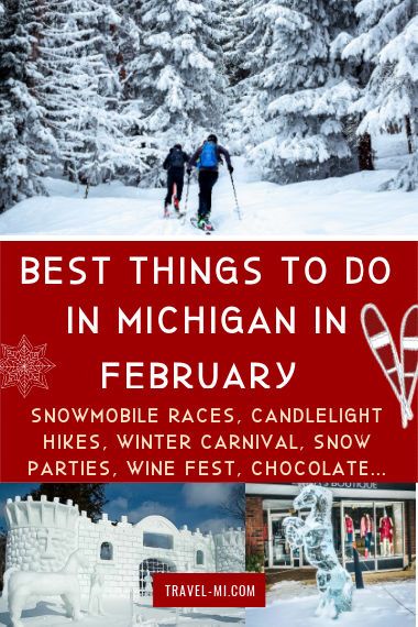 Michigan Date Ideas, Michigan Winter Getaways, Traverse City Michigan Winter, Upper Peninsula Michigan Winter, Michigan Travel Winter, Adam Driver Wallpaper, Things To Do In February, Driver Wallpaper, Things To Do In Michigan