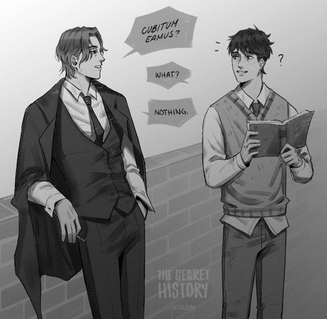 Francis X Richard Tsh, Iwwv Fanart, The Secret History Francis And Richard, Richard And Francis The Secret History, Francis And Richard, Henry Winter Fanart, The Secret History Characters, The Secret History Fanart, The Secret History Aesthetic