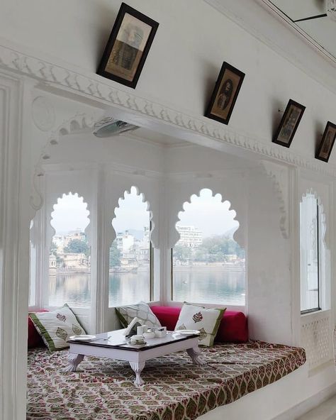 Serendipity Delhi on Instagram: “#ThrowbackThursday Lake Pichola views from a dreamy breakfast nook at Jagat Niwas, Udaipur. . . . #traveldiaries #udaipur #lakepichola…” Udaipur Travel, Serenity (firefly), Manifestation Vision Board, Desi Aesthetics, Manifesting Vision Board, Vision Board Images, Wedding Week, River Photography, Indian Architecture