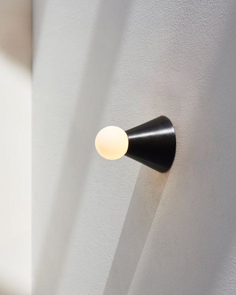 Cone Light - Collection - Michael Anastassiades Michael Anastassiades, Furniture Light, Design Lighting, Small Wall, Polished Brass, Polished Nickel, Toilet Paper Holder, Light Fixture, Lighting Design