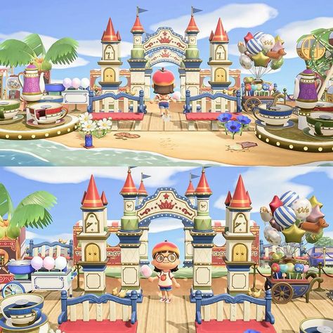 ·˚ ༘ ꒰ mumu ꒱ ࣪ 🍎˚ෆ | ˚ ༘` 🎪 ⋅𓂃 ࣪ 🎠 . ⊹ after much trial and error, i’m finally finishing up the carnival boardwalk! 🥺 this is definitely my favorite area by… | Instagram Animal Crossing Carnival, Acnh Boardwalk Design, Acnh Carnival Design, Acnh Carnival Ideas, Acnh Boardwalk, Acnh Carnival, Carnival Design, Nintendo Switch Animal Crossing, Trial And Error