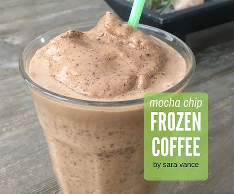 Healthier Drinks, Frozen Coffee Drinks, Mocha Drink, Coffee Recipe Healthy, Homemade Frappuccino, Trim Healthy Momma, Frozen Coffee, Mocha Coffee, Hot Outside