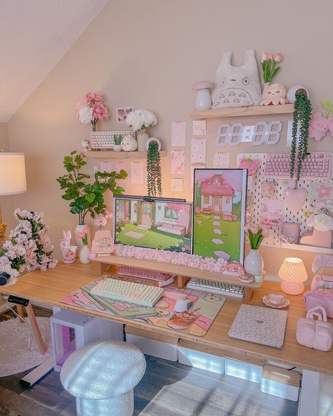 ♡ ♡ ♡ cozy room•Soft girl•Girly•Pink•reel•Pink girl•Pinterest•Girly girl aesthetic•Clean aesthetic•Girly Setup•pc setup• cozy desk space•cozy space•desk setup•girly•all pink•That girl•Soft girl•coquette•setup essentials•Aesthetic•Girly things• ♡ ♡ ♡
#deskspace #gamingsetup #desksetup #pcsetup #pcgaming #cozysetup #setup #cleansetup  #cutegamingsetup #aestheticdesk #deskinspo #officedecor #cozydesksetup #cozyaesthetic #cutesetup #cozyvibes #deskgram #setupgamer #cozydesksetup  #desktop #gaminggirlsetup #cuteaesthetic #girlsetups #softgirlaesthetics #ａｅｓｔｈｅｔｉｃ #aesthetic 🎀 Cute Set Up, Girly Setup, Cozy Desk Space, Cozy Study Space, Kawaii Desk Setup, Desk Pink, Cozy Office Space, Aesthetic Girly Things, Pinterest Girly