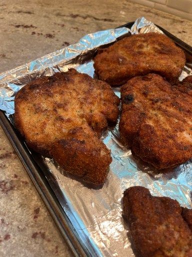 Oven Fried Pork Chops, Breaded Pork Chops Baked, Breaded Pork Tenderloin, Pork Chops Bone In, Pork Chops Baked, Crusted Pork Chops, Oven Pork Chops, Center Cut Pork Chops, Parmesan Crusted Pork Chops