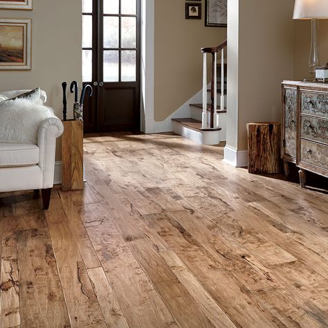 Mannington Flooring, Hardwood Plank Flooring, Rustic Hardwood Floors, Rustic Wood Floors, Pacaya, Antique Flooring, Oak Laminate Flooring, Light Hardwood, Rustic Flooring