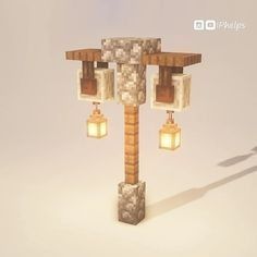 Minecraft Small Details, Minecraft Lamp Post Ideas, Minecraft Light Post, Minecraft Lamp Post, Lamp Post Design, Minecraft Lamp, Minecraft Light, Minecraft Decoration, Rumah Minecraft Sederhana