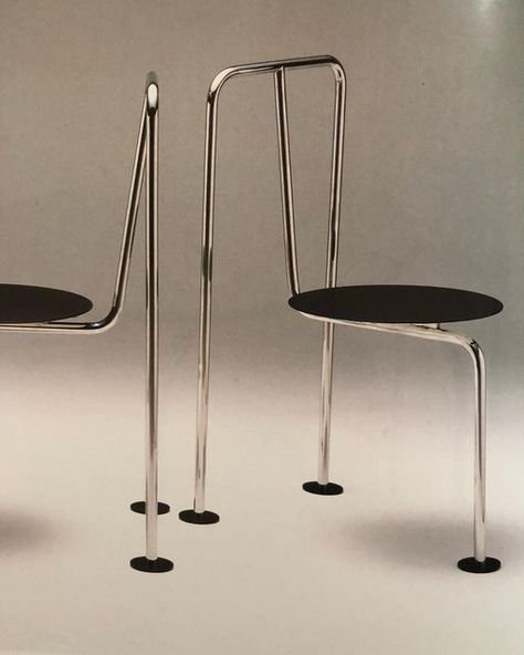 NUMERO NOVANTASEI on Instagram: "You just add to my troubles. Three-legged Chair A by Shiro Kuramata, 1982." Shiro Kuramata, Moon Chair, Object Design, Classy Decor, Steel Chair, January 12, German Design, Chair Legs, Metal Furniture