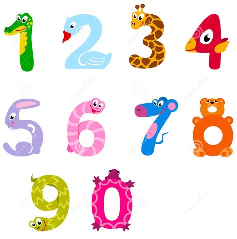 Numbers Cartoon, Numbers For Toddlers, Cute Fonts Alphabet, English Poems For Kids, Stylo Art, Number Crafts, Cardboard Crafts Kids, Numbers Typography, Alphabet Crafts Preschool