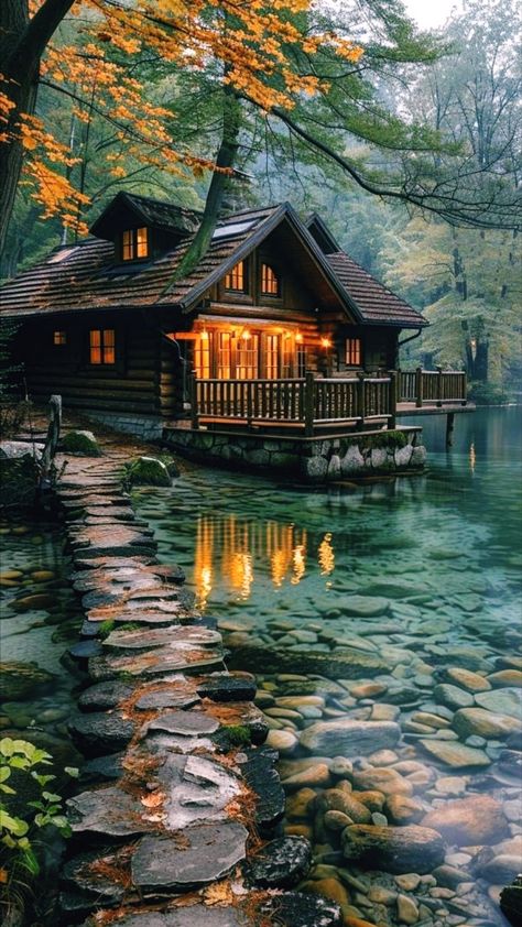 Beautiful Places In The Us, Beautiful Settings, Realistic Photos, Cool Places, Country Cabin, Fantasy Landscape, Beautiful Places, This Is Us, Cabin