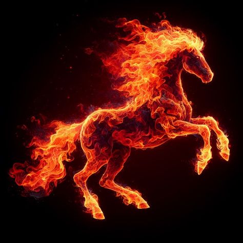 fire horse Fire Horse, Fire Tattoo, Horse Tattoo, Red Fire, Creature Design, Halloween Art, Fantasy Creatures, Mythical Creatures, Fantasy Art