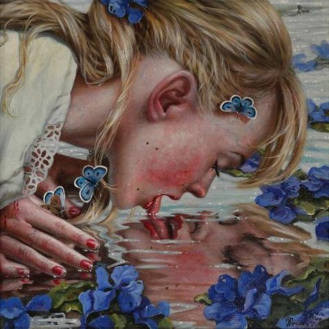 Artists & Inventory | Beinart Gallery A Girl, Paintings, Water, Flowers, Blue