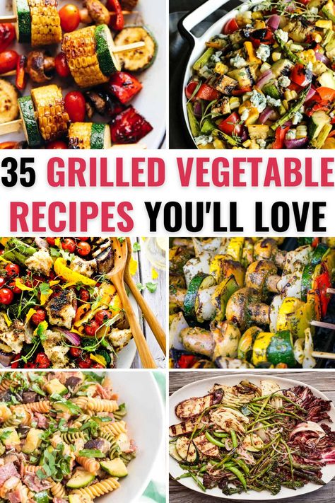 Grilled and smoker vegetables are the perfect dish to add to any meal on the grill, and this collection has a ton of them! From pan grilled vegetables to grilled marinated vegetables, you're guaranteed to find a new favorite! Grill Pan Recipes Vegetarian, Grilled Veggie Packets, Grilling Vegetables On Grill Basket, Best Grilled Veggies, Pan Grilled Vegetables, Healthy Grilling Sides, Best Grilled Vegetable Recipes, Grilled Mixed Vegetables, How To Grill Veggies On The Grill