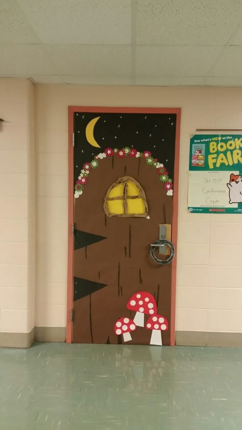 Enchanted Forest Classroom Door Cont 2E6 Forest Theme Door Decoration, Enchanted Diy Decorations, Once Upon A Time Classroom Door, Fairytale Door Decoration, Fairytale Door Decorations Classroom, Magic Forest Decoration Diy, Enchanted Forest Door Decoration, Scholastic Enchanted Forest Book Fair, Enchanted Classroom Decor