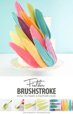 Using Candy Melts, Brushstroke Cake, Feather Cake, Creative Cake Decorating, Salty Cake, Fudge Cake, Cake Decorating Designs, Chocolate Decorations, Cupcake Cake