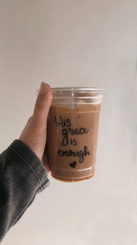 Christian Coffee Shop, Open A Coffee Shop, Coffee Cup Quotes, His Grace Is Enough, Dream Coffee Shop, Grace Is Enough, Christian Girl Aesthetic, Opening A Coffee Shop, Aesthetic Bible