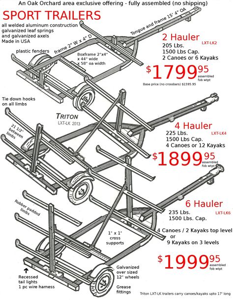 Canoe Trailer, Kayak Transport, Aluminium Boats, Hobie Kayak, Kayak Stand, Kayak Cart, Trailer Kits, Small Fishing Boats, Kayak Trailer