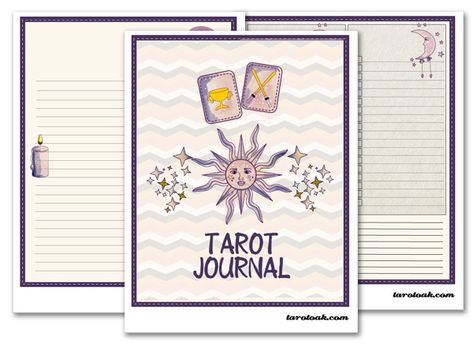 Free Printable Tarot Journal Pages | Tarot Oak Bujo Tarot, Wiccan Coloring Pages, Pages Tarot, Tarot Notes, Tarot Journaling, Witchy Prints, Scrapbook Prints, Journal Printables Free, Reading Cards