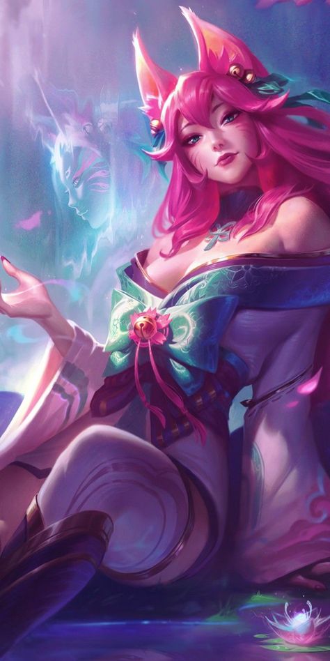 Ahri Wallpaper, Spirit Blossom, Zed League Of Legends, Ahri Lol, Champions League Of Legends, Ahri League, League Of Legends Characters, Fox Girl, Superhero Wallpaper