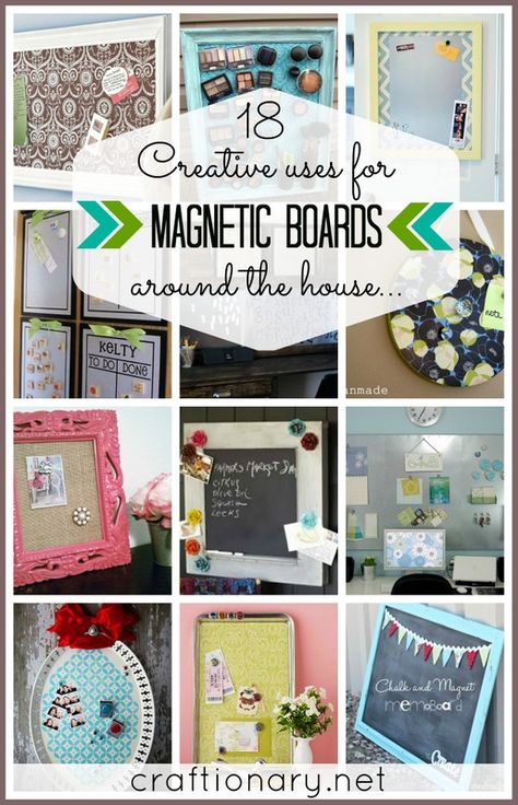 Creative uses for magnetic boards around the house #magneticboards #organizing Cookie Sheet Crafts, Diy Magnet Board, Magnetic Paint, Magnet Boards, Diy Magnets, Magnetic Boards, Rope Projects, Magnet Board, Magnet Crafts