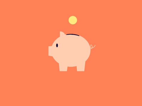 Bank Animation, Piggie Bank, Micro Interaction, Game Gif, Motion Ideas, Pig Bank, Banks Icon, Fortune Cat, Bank Design