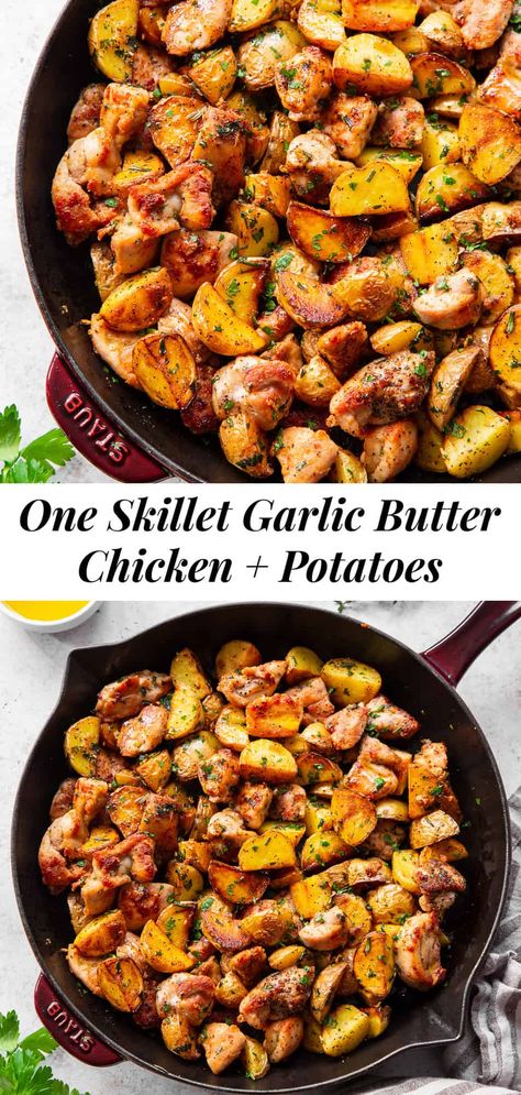 Chicken And Potato Skillet, Potato Skillet, Chicken And Potato, 30 Minute Meals Easy, Meat Dish, Chicken Skillet Recipes, Skillet Potatoes, Chicken And Potatoes, Paleo Meals