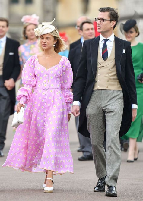 Lady Amelia Windsor is our inspiration for summer wedding-guest dressing- HarpersBAZAARUK Wedding Guest Hats, Wedding Guest Hat, Lady Gabriella Windsor, Amelia Windsor, Lady Amelia Windsor, Wedding Hats For Guests, Dress Code Wedding, Summer Wedding Guest, English Wedding