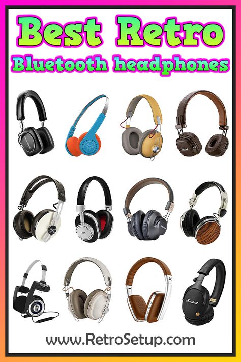 What are the best retro Bluetooth headphones? The best retro Bluetooth headphones to buy in 2019 are in our opinion, probably the Sennheiser Momentum 2.0 headphones. The sound quality, build quality and bang for your buck was taken into consideration in this article. Depending on your budget you should definitely take a look at our Top10 list, of retro Bluetooth headphones 2019. #retroheadphones #bluetoothheadphones Retro Headphones Outfit, Retro Headphones Aesthetic, Headphones To Buy, Vintage Headphones, Retro Headphones, Headphone Outfit, Retro Headphone, Aesthetic Headphones, Best Bluetooth Headphones