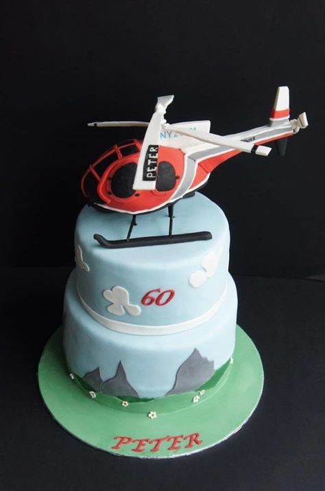 Helicopter Birthday Cake, Helicopter Cake, Helicopter Birthday, Crazy Cake, Plain Cake, Cupcake Cake Designs, Fun Cakes, Special Cakes, Crazy Cakes