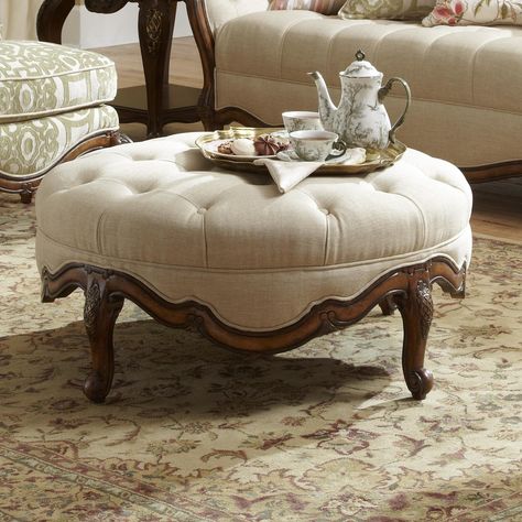 Entry Furniture, Royal Furniture, French Country Living Room, Country Living Room, Cocktail Ottoman, Living Room Collections, Foot Stool, French Furniture, Rustic Furniture