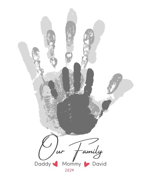 Capture the essence of your family with our 2024 Custom Personalized Family Handprint! Turn it into a cherished memory with kids, baby, mom, and dad. This keepsake toddler gift is perfect for creating beautiful decor, a memory to last, and a DIY printable to personalize your family story. 🖐️🎨 #FamilyHandprint #KeepsakeCraft #DIYPrintable #MemoryDecor Family Handprint Art Diy, Canvas Hand Print Ideas, Baby Handprint Ideas, Family Art Ideas, Family Painting Ideas Diy Canvas, Baby Keepsake Ideas, Family Handprint Art, Newborn Crafts, Memory Decor