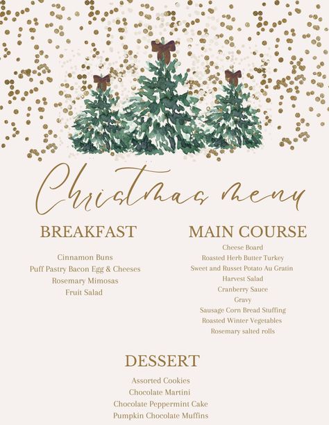 Christmas Dinner Fancy, Christmas Dinner Timeline, Christmas Dinner Party Decorations Place Settings Name Cards, Dinner New Years Eve, Christmas Party Menu Ideas Main Dishes, What To Bring To Christmas Dinner, Christmas Day Hosting Ideas, Christmas Food Menu Ideas, Christmas Dinner Activities