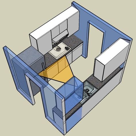 The Galley or Corridor Kitchen Layout Variations: Double Entry Galley/Corridor Kitchen Small Kitchen Ideas Double Galley, Corridor Kitchen Design, Small Kitchen Double Galley, Small Double Galley Kitchen Layout, Kitchen Layout Double Galley, Double Galley Kitchen Ideas, Double Galley Kitchen Layout Ideas, Kitchen Double Galley, Double Gallery Kitchen Design