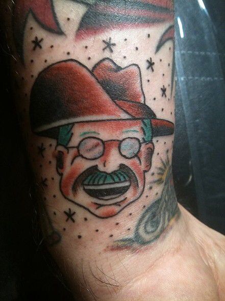 Teddy Roosevelt flash American traditional tattoo!!! Teddy Roosevelt Tattoo, Nautical Tattoos, Nautical Tattoo, Teddy Roosevelt, American Traditional Tattoo, Tat Ideas, American Traditional, Body Mods, Caricatures