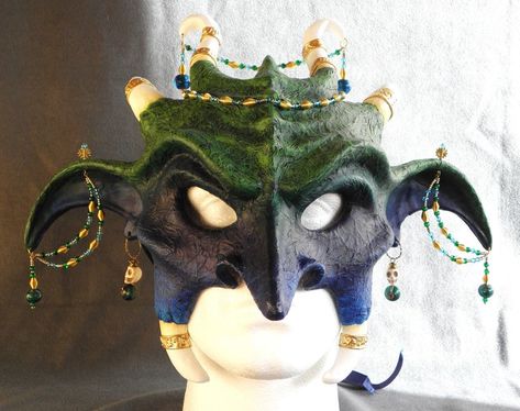 Goblin Mask, Mushroom Costume, Larp Costume, Costume Masks, Half Mask, Venetian Masks, Cool Masks, Masks Masquerade, Beautiful Mask