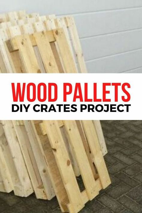 Who doesn't love wooden crates?! you can make so many things from them like a bookshelf or use them for storage. If you're decorating on a budget the you'll love this DIY project to make them for cheap from wood pallets. #diy #crates #pallets Diy Crates, Crate Crafts, Diy Wooden Crate, Pallet Crates, Crate Diy, Wood Planter Box, Bookshelf Storage, Budget Home Decorating, Wood Planters