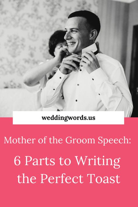 You have one huge responsibility at this wedding—to give a memorable mother of the groom speech toast. How do you write a toast that honors your son, welcomes a new family into yours, and balances humor with sentimental feelings? Read to get ideas on how to write the perfect mother of the groom toast. #weddingspeech #motherofthegroom #proposeatoast #speech Mother Of The Groom Speech Ideas, Mother Of Groom Speech Examples, Rehearsal Dinner Speech Mother Of Groom, Mother Of The Groom Toast, Mother Of The Groom Speech Samples, Mother Of The Groom Speech, Rehearsal Dinner Speech, Mother Of Groom Speech, Wedding Toast Speech