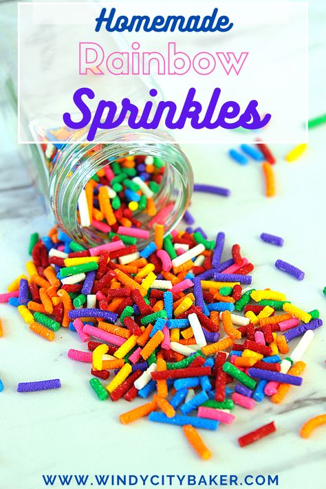 Make Your Own Sprinkles, How To Make Your Own Sprinkles, How To Make Sprinkles Homemade, How To Make Sprinkles, Make Sprinkles, Dark Chocolate Shortbread, Homemade Sprinkles Recipe, Cheesecake With Graham Cracker Crust, Dye Free Sprinkles