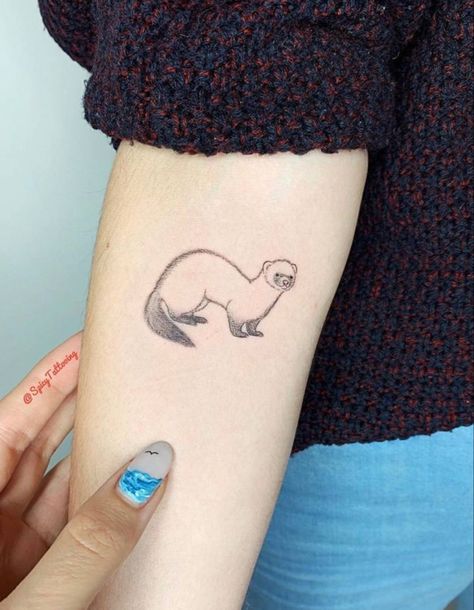 Simple Girl Tattoos, Ferret Tattoo, Inner Forearm, Small Tattoos Simple, Cute Little Tattoos, Cute Small Tattoos, Toenail Polish, Spine Tattoo, Little Tattoos