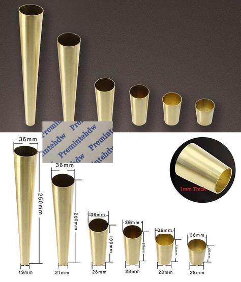 4Pcs Round Square Tapered Brass Tip Cap For Mid Century Modern Chinese Style Chair Table Tea Coffee Bar Leg Feet Taper| | - AliExpress Chinese Table, Mid Century Modern Table, Metal Working Projects, Carved Furniture, Sofa Legs, Gold Tips, Modern Chinese, Types Of Sofas, Table Chair