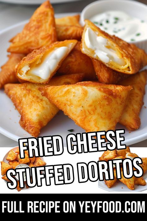 Fried Cheese Stuffed Doritos Cheese Stuffed Doritos, Bacon And Cream Cheese Stuffed Doritos, Fried Cheese Stuffed Doritos, Cream Cheese And Bacon Stuffed Doritos, Stuffed Doritos, Fried Cheese Sticks, Cinnamon Bread Easy, Hacks For Home, Fried Cheese