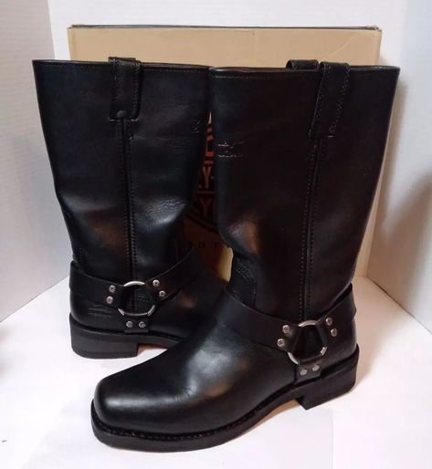 Harley Davidson Hustin 11" Waterproof Harness Sz 9 Motorcycle Boots Black D95353 Harley Boots, Motorcycle Boots, Boots Black, Black Boots, Harley Davidson, The Original, Original Box, Handmade Items, Packaging